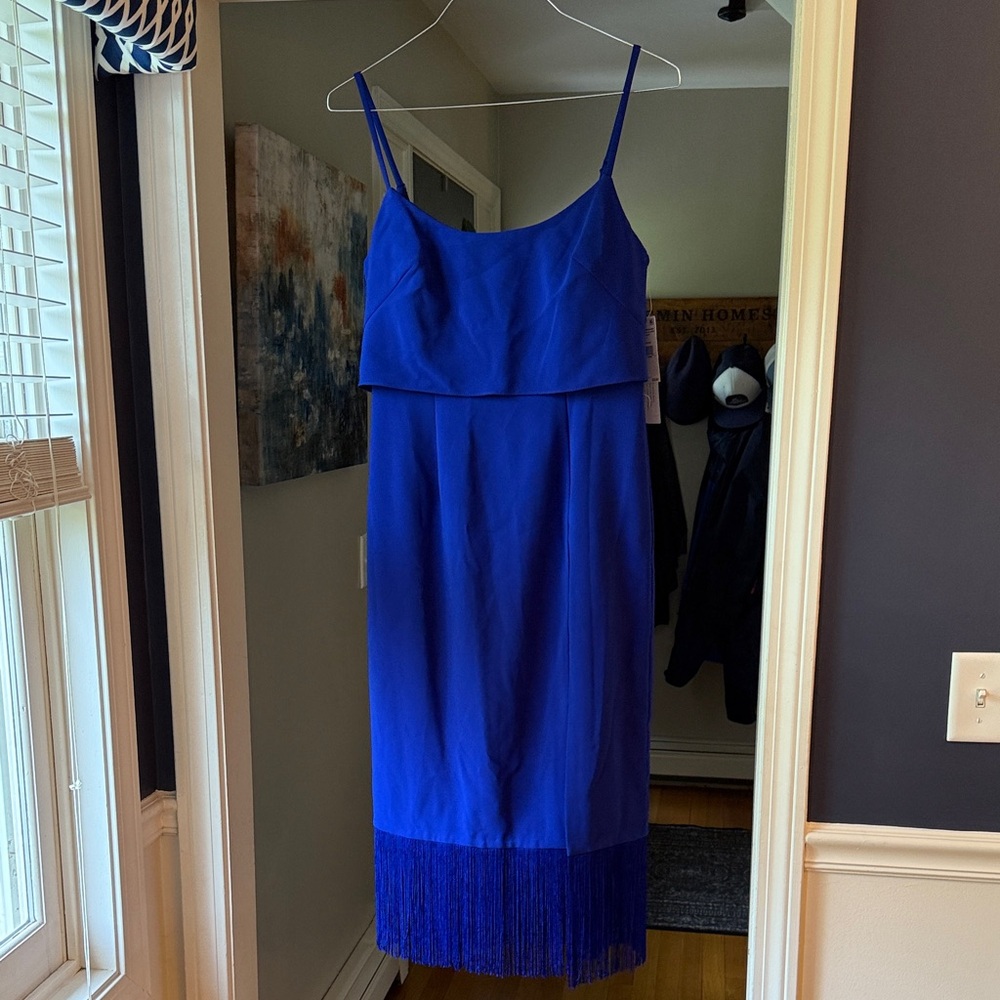 Adrianna Papell Royal Blue Midi Dress